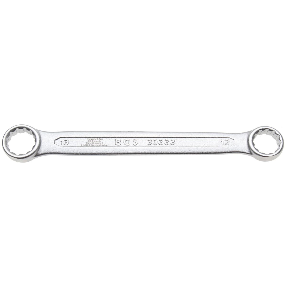 Double Ring Spanner | extra flat | 12 x 13 mm