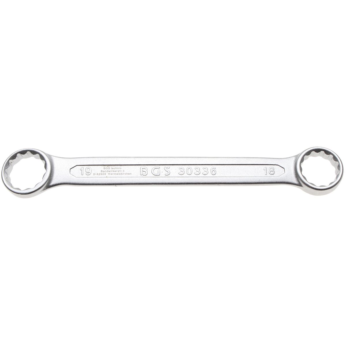 Double Ring Spanner | extra flat | 18 x 19 mm