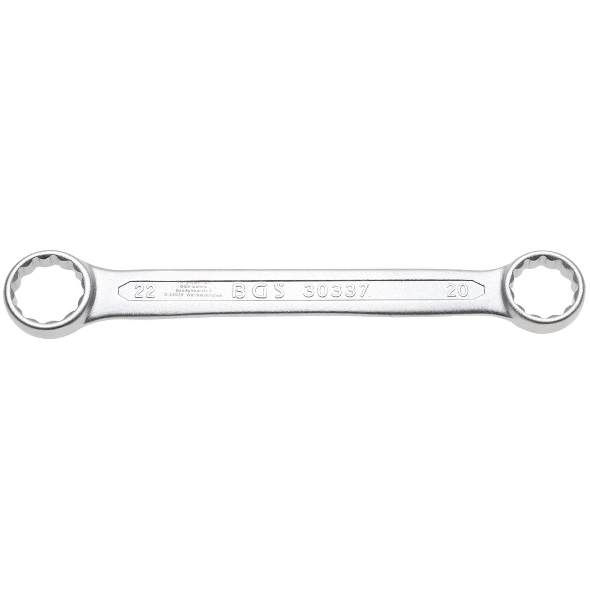 Double Ring Spanner | extra flat | 20 x 22 mm