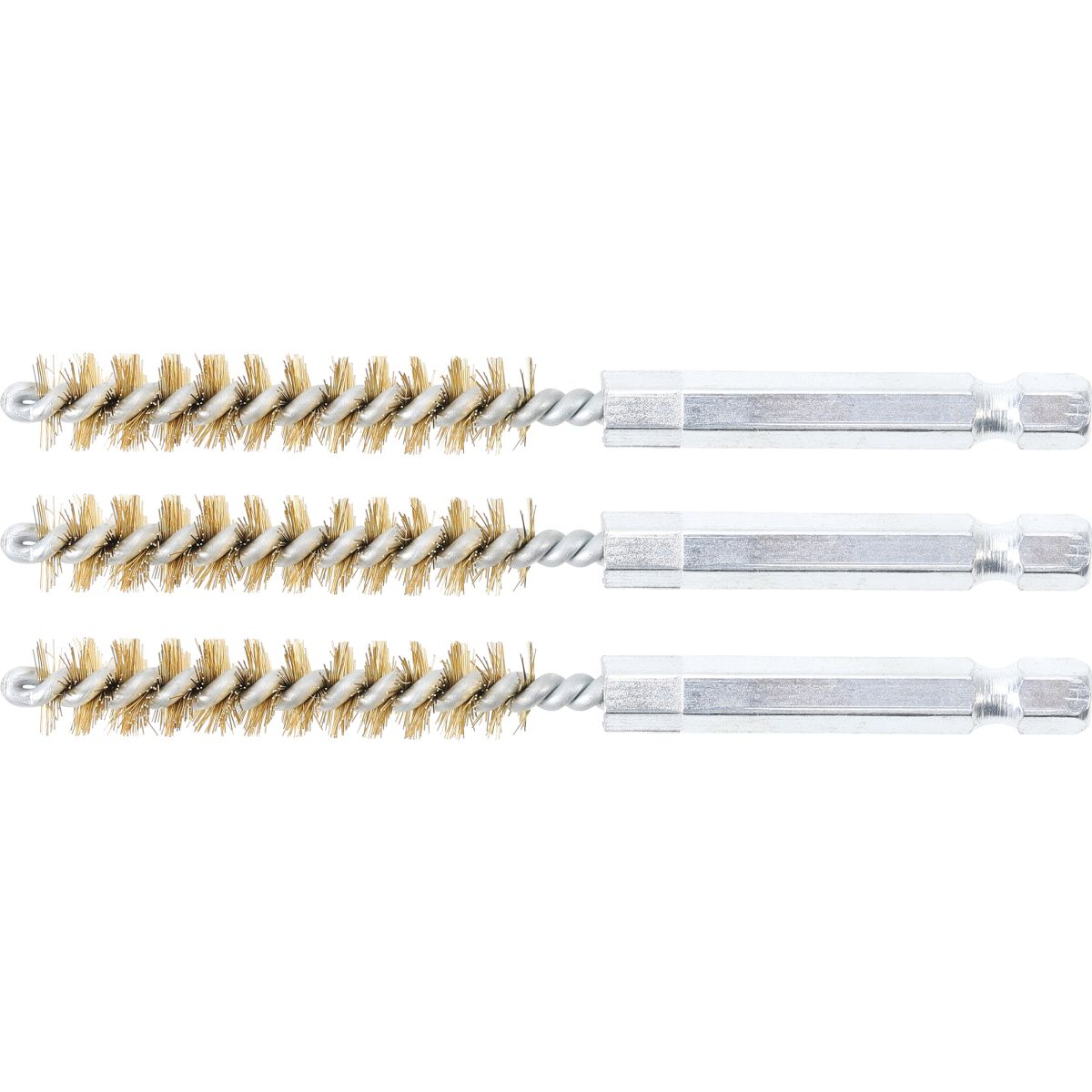 Brosse en laiton | 9 mm | 6,3 mm (1/4") | 3 pièces