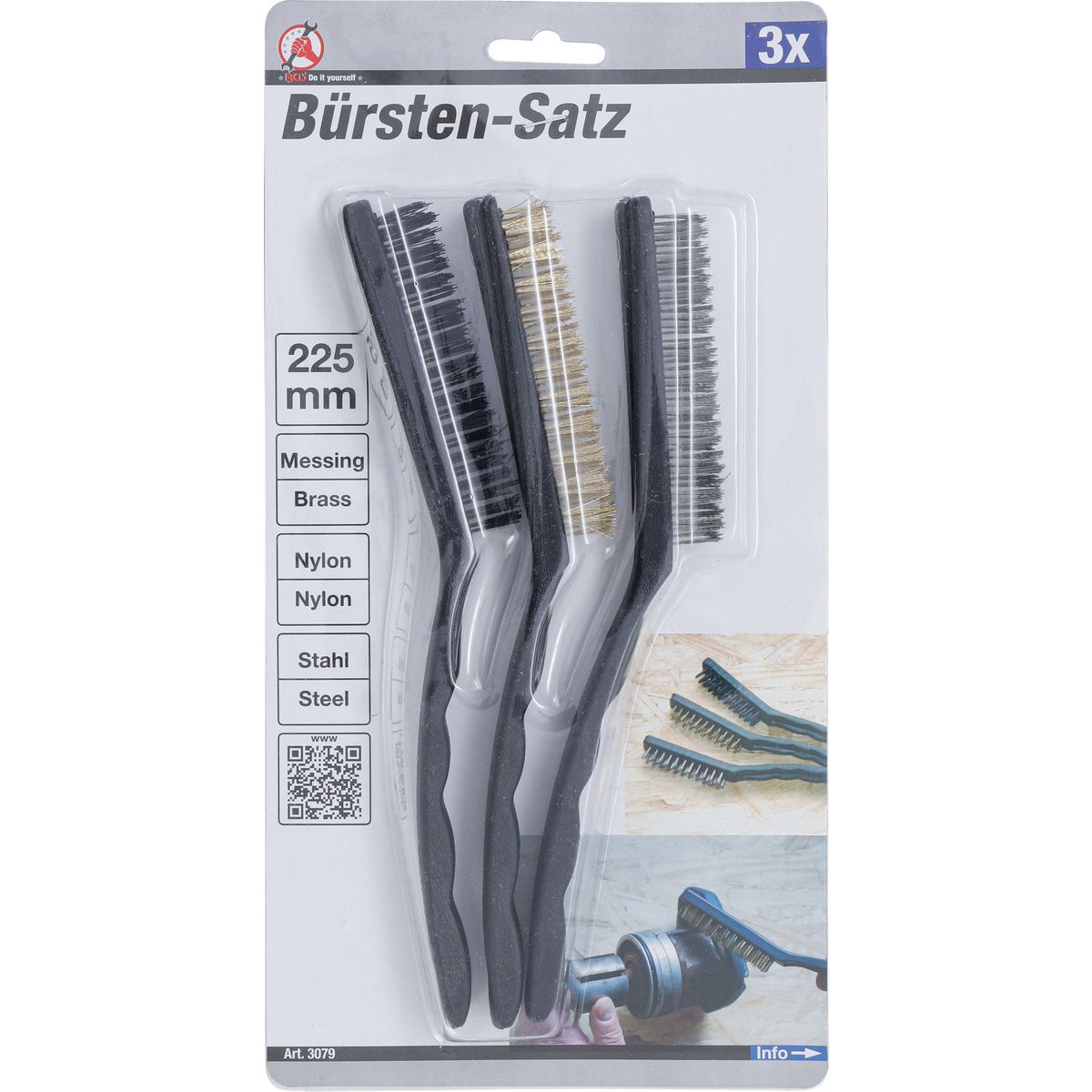 Brush Set | 225 mm | 3 pcs.