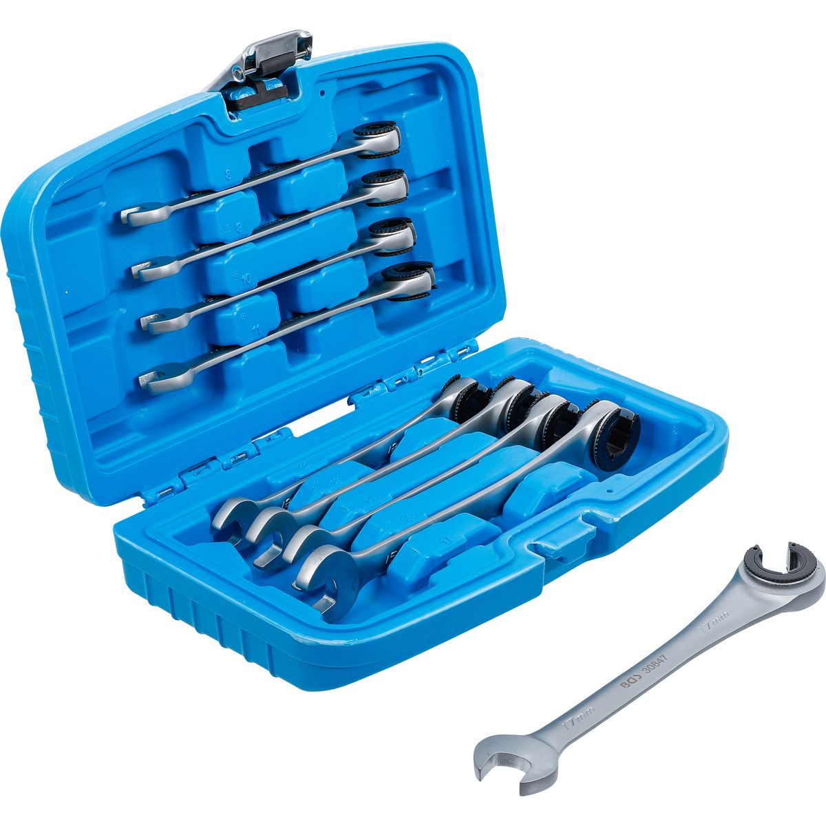 Ratchet Combination Wrench Set | open | 8 - 17 mm | 9 pcs.