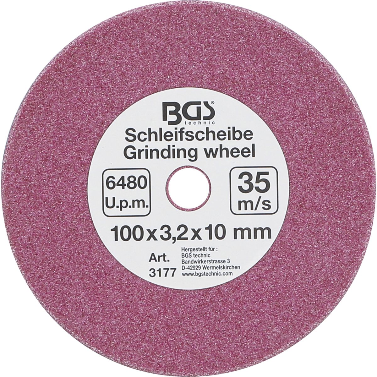 Disque abrasif | pour art. 3180 | Ø 100 x 3,2 x 10 mm