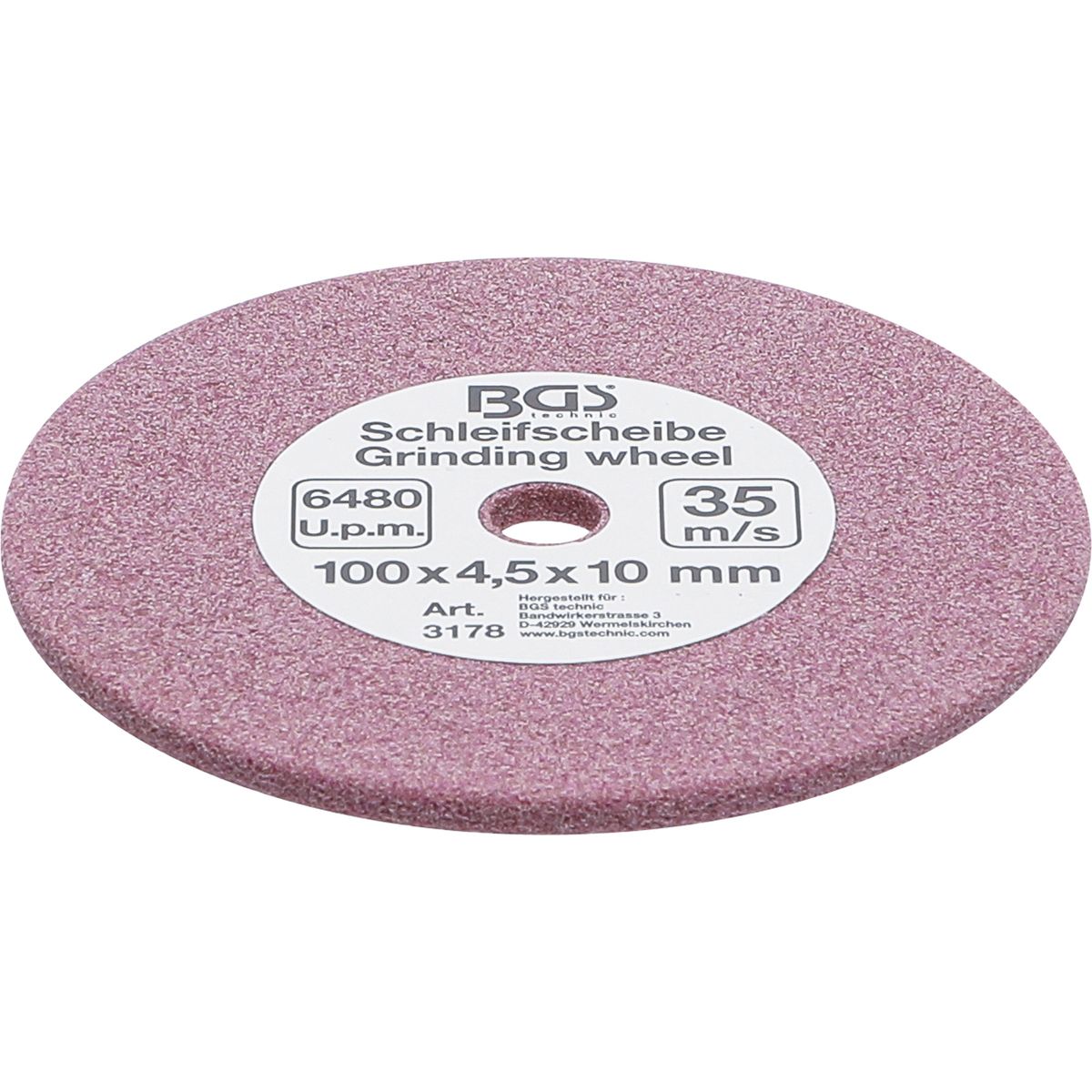 Disque abrasif | pour art. 3180 | Ø 100 x 4,5 x 10 mm