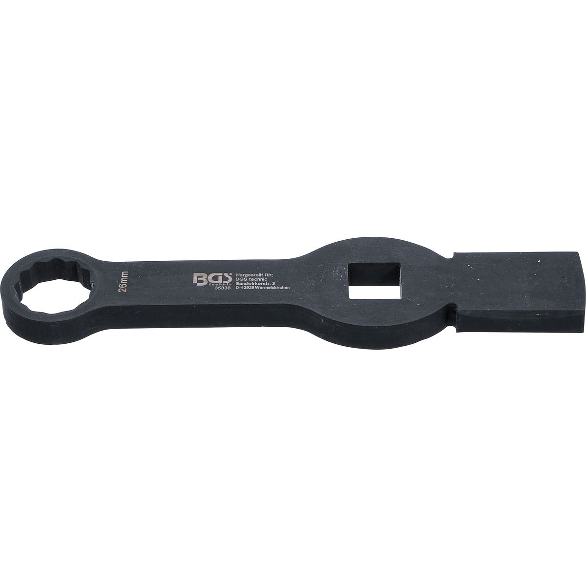 Slogging Ring Spanner | 12-point | with 2 Striking Faces | 26 mm