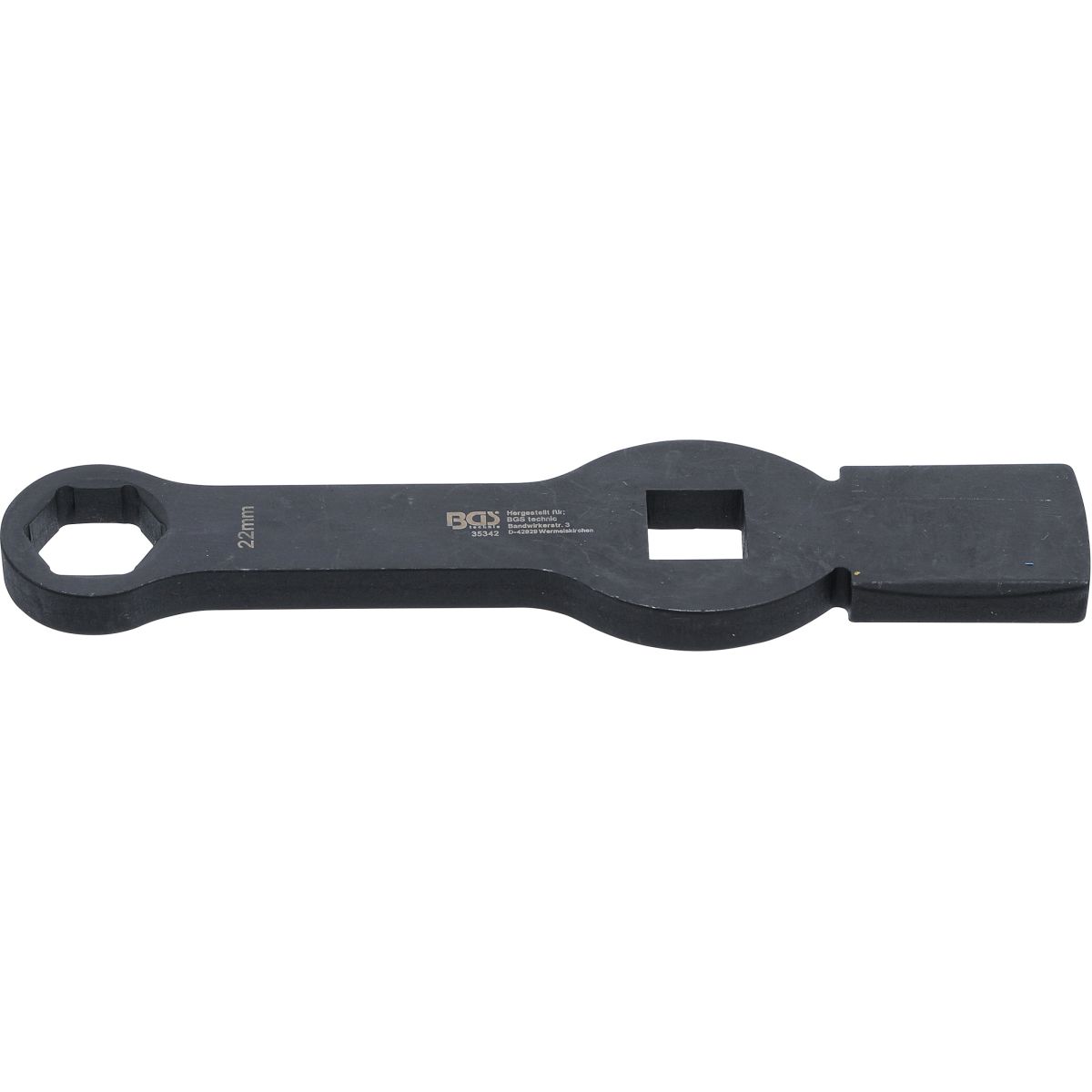 Slogging Ring Spanner | Hexagon | with 2 Striking Faces | 22 mm