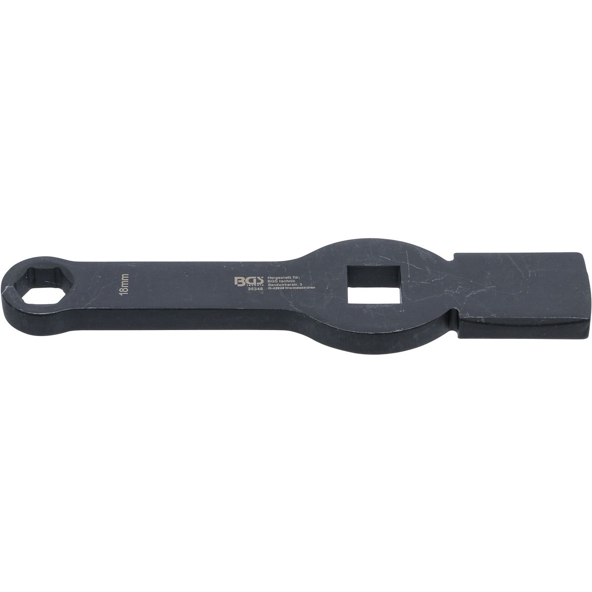 Slogging Ring Spanner | Hexagon | with 2 Striking Faces | 18 mm