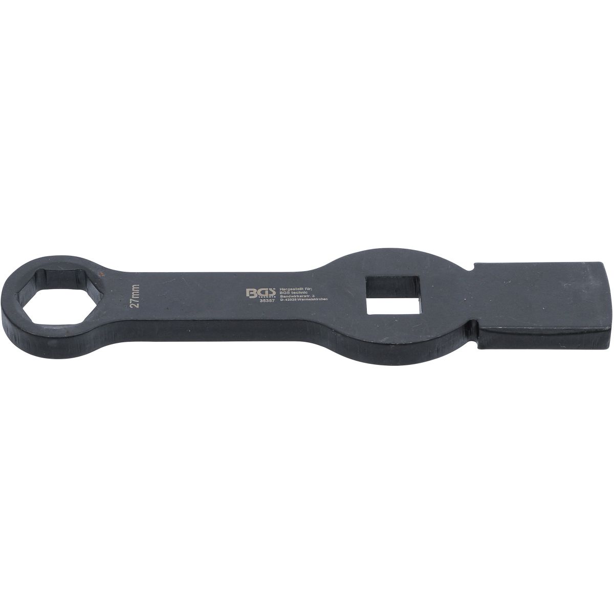 Slogging Ring Spanner | Hexagon | with 2 Striking Faces | 27 mm