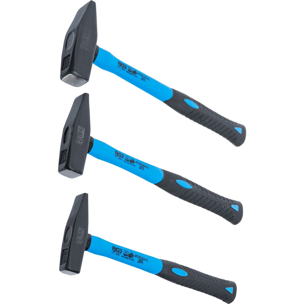 Machinist's Hammer Set | Fibreglas Shaft | DIN 1041 | 300 / 500 / 800 g | 3 pcs.