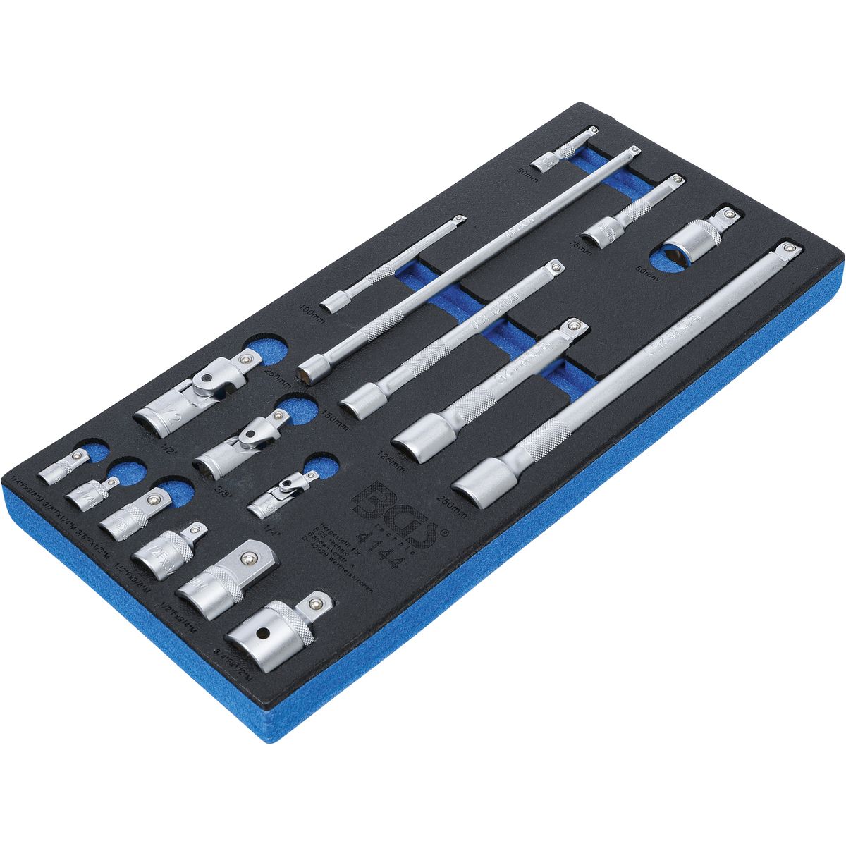 Tool Tray 1/3: Extension Bar, Adaptor and Universal Joint Set | 17 pcs.