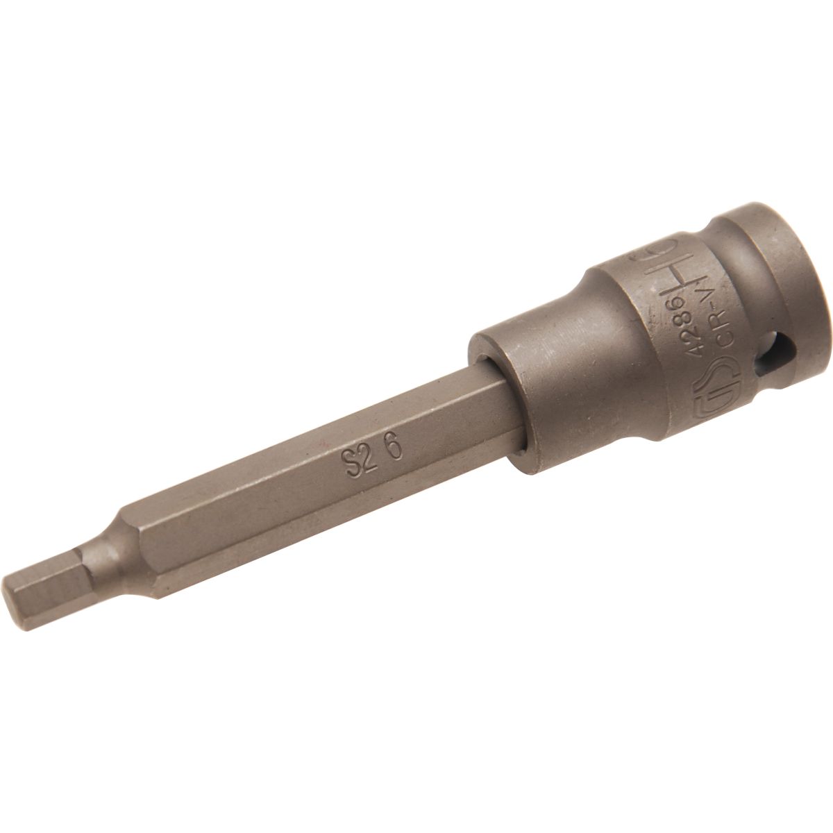 Impact Bit Socket | length 100 mm | 12.5 mm (1/2") Drive | internal Hexagon 6 mm