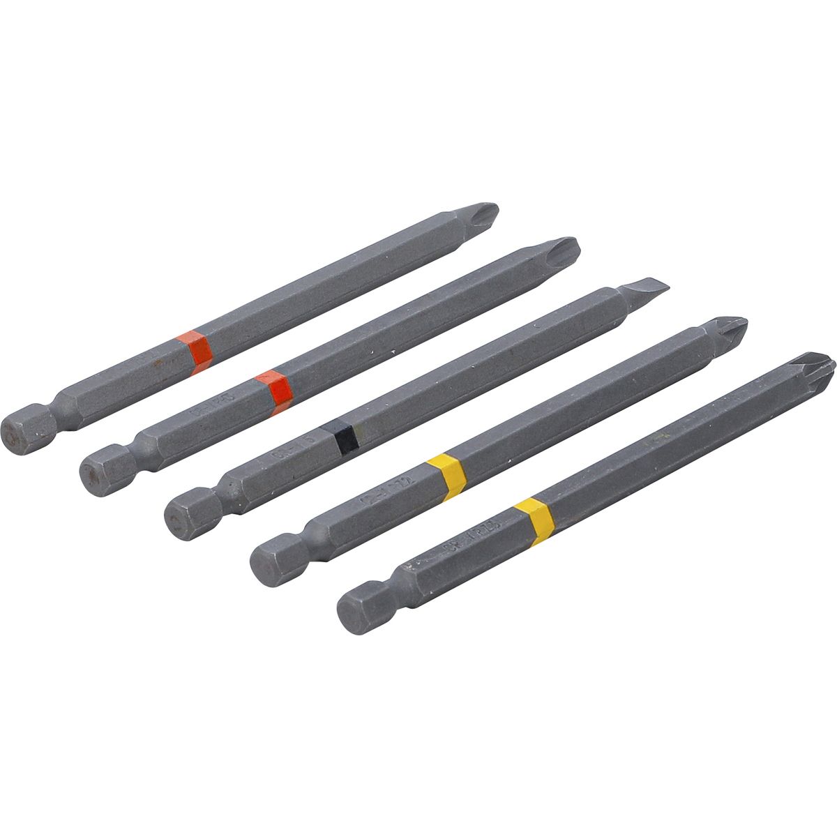 Bit-Set | 6.3 mm (1/4") Drive | Cross Slot PH, Cross Slot PZ, Slot SL | Length 110 mm | 5 pcs.