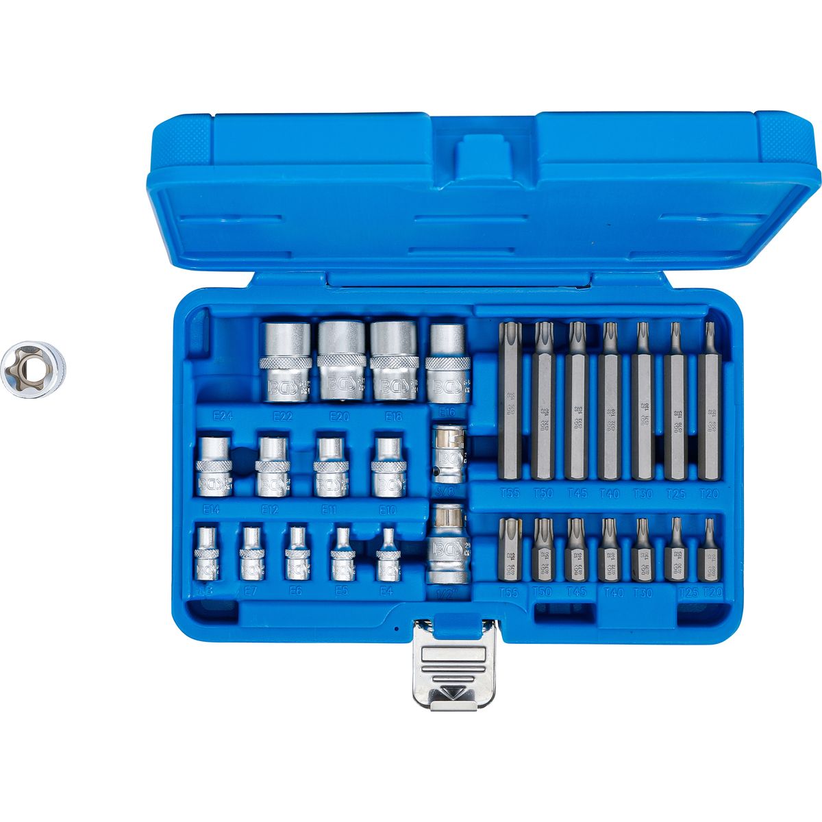 Bit and Socket Set | E-Type / T-Star (for Torx) | 30 pcs.