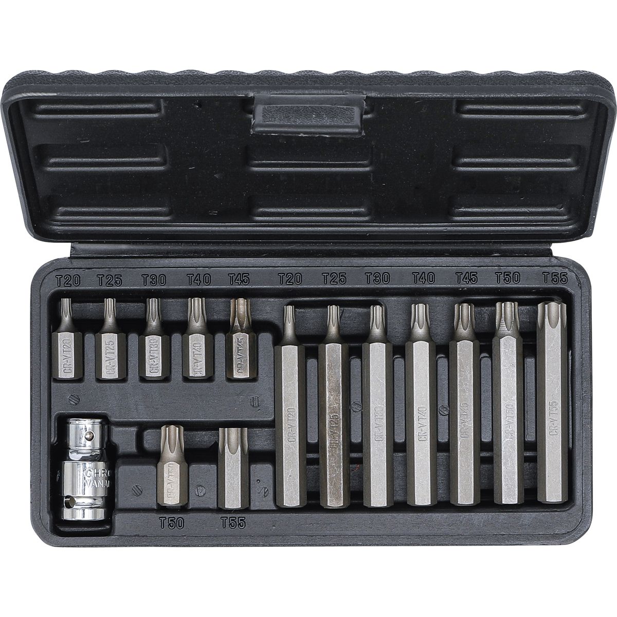 Bit Set | 10 mm (3/8") Drive | T-Star (for Torx) | 15 pcs.