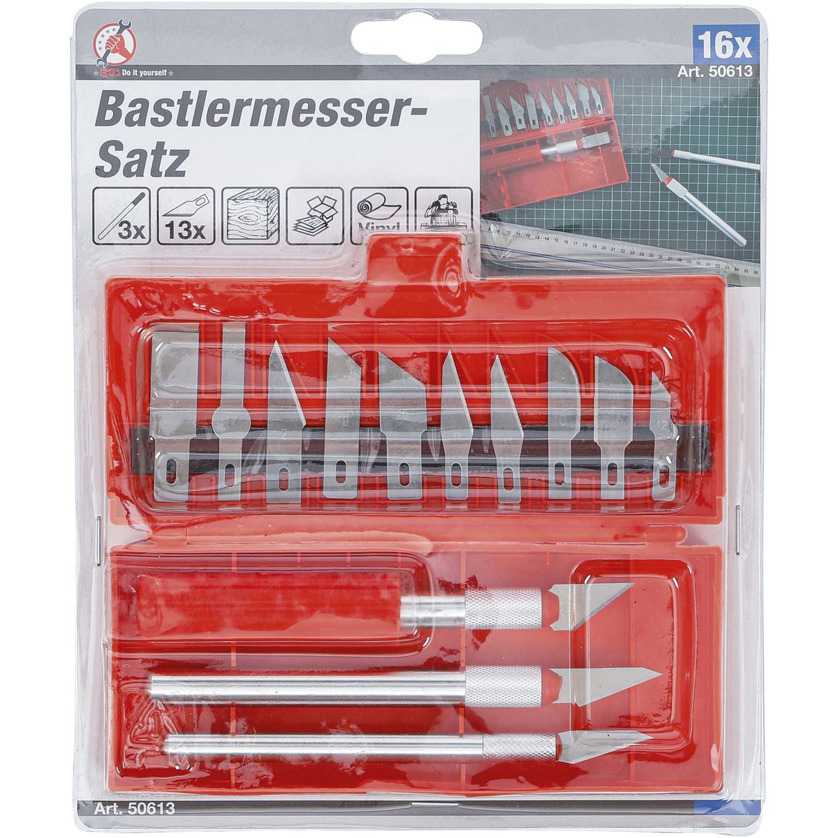 Bastlermesser-Satz | 16-tlg.