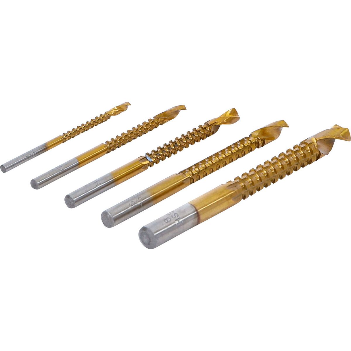 HSS Milling Drill Set | titanium coated | 3 - 8 mm | 5 pcs.