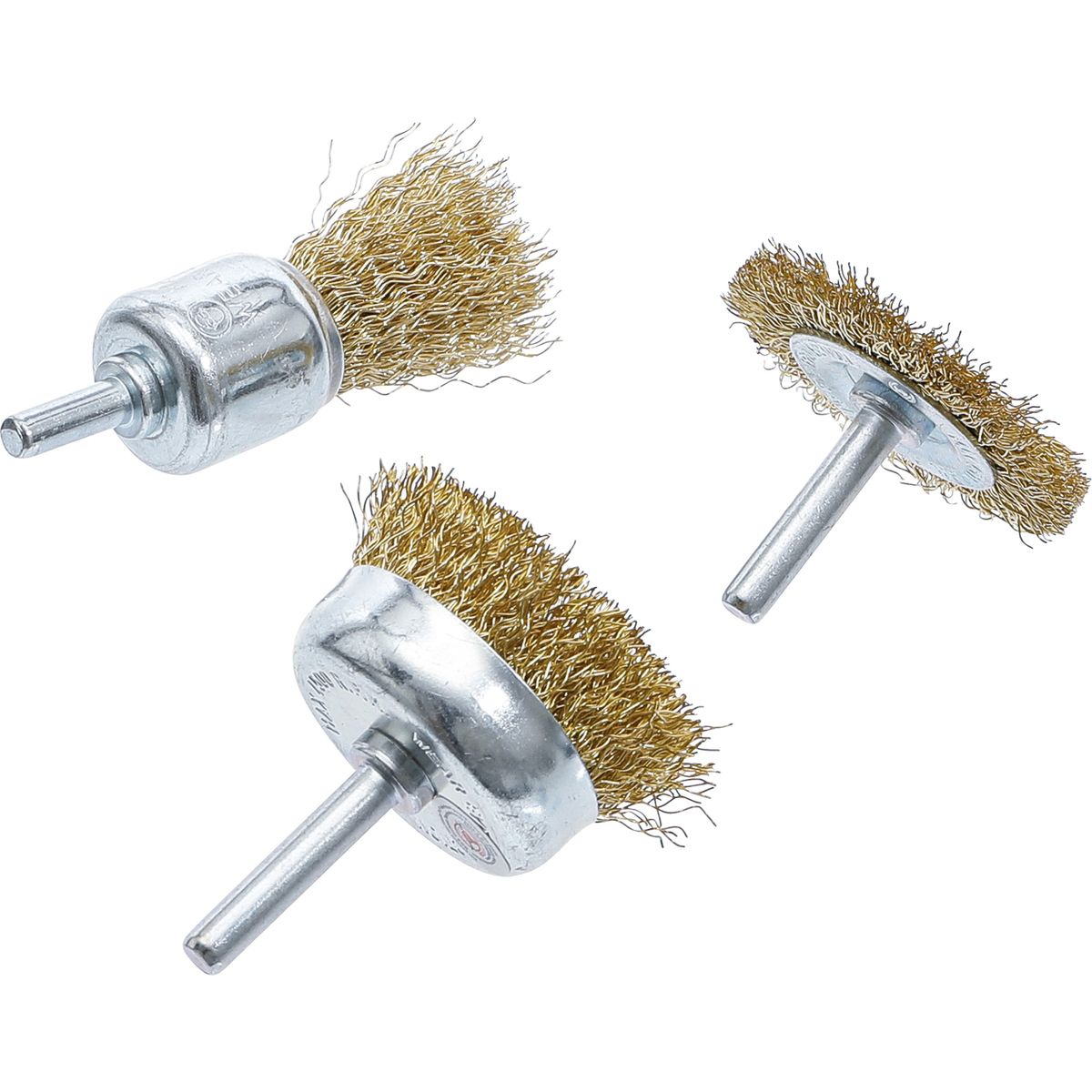 Jeu de brosses à fil d’acier | Ø 25 - 50 mm | 3 pièces