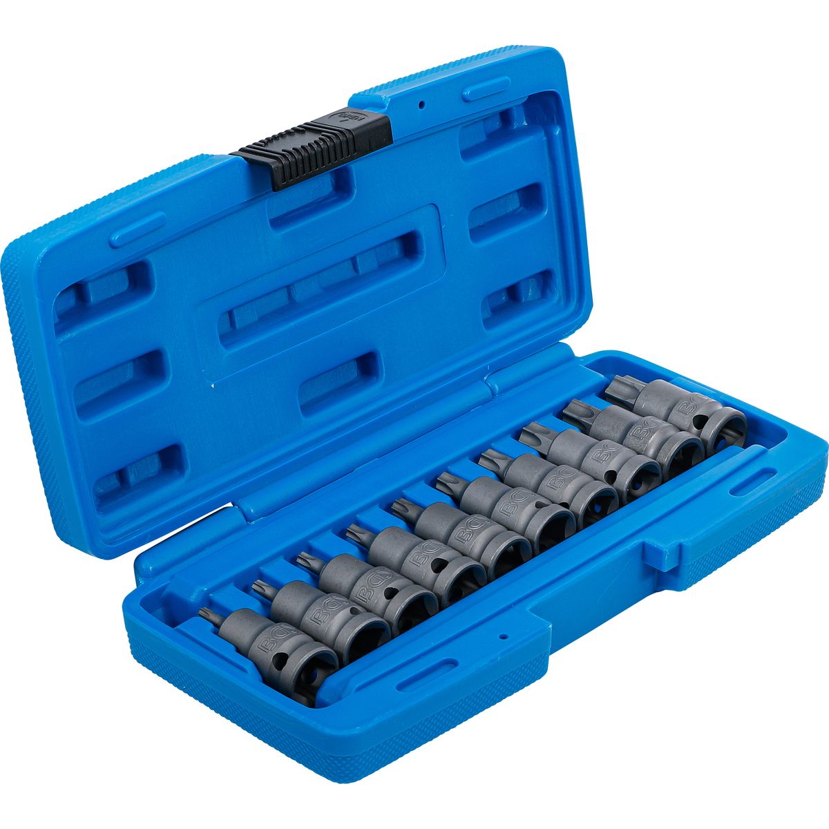 Impact Bit Socket Set | 12.5 mm (1/2") Drive | T-Star (for Torx) T20 - T70 | 10 pcs.