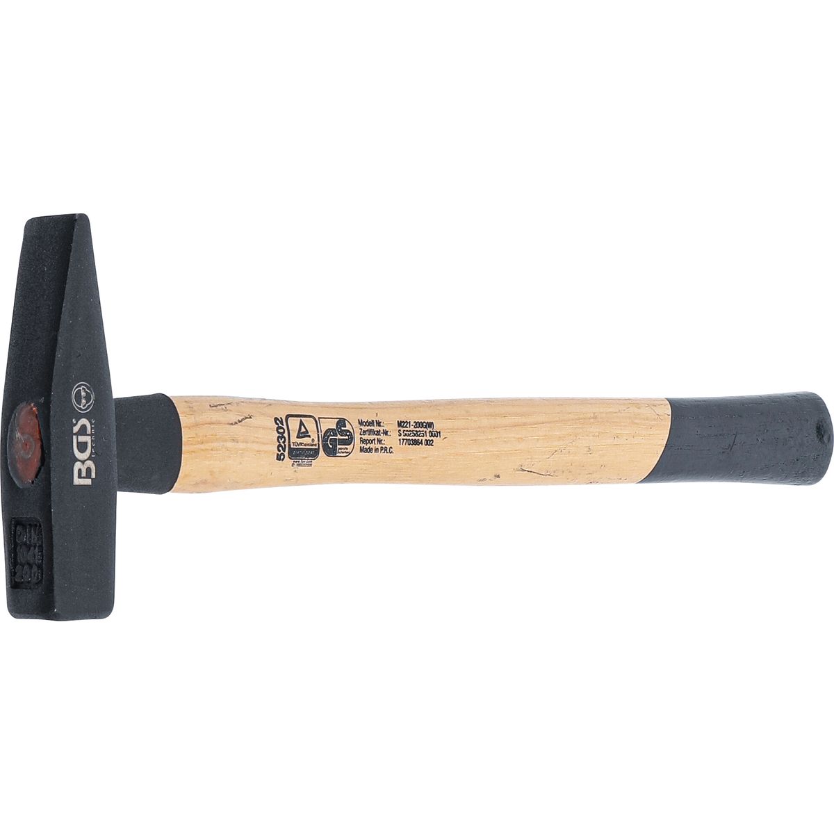 Schlosserhammer | Hickory-Stiel | DIN 1041 | 200 g