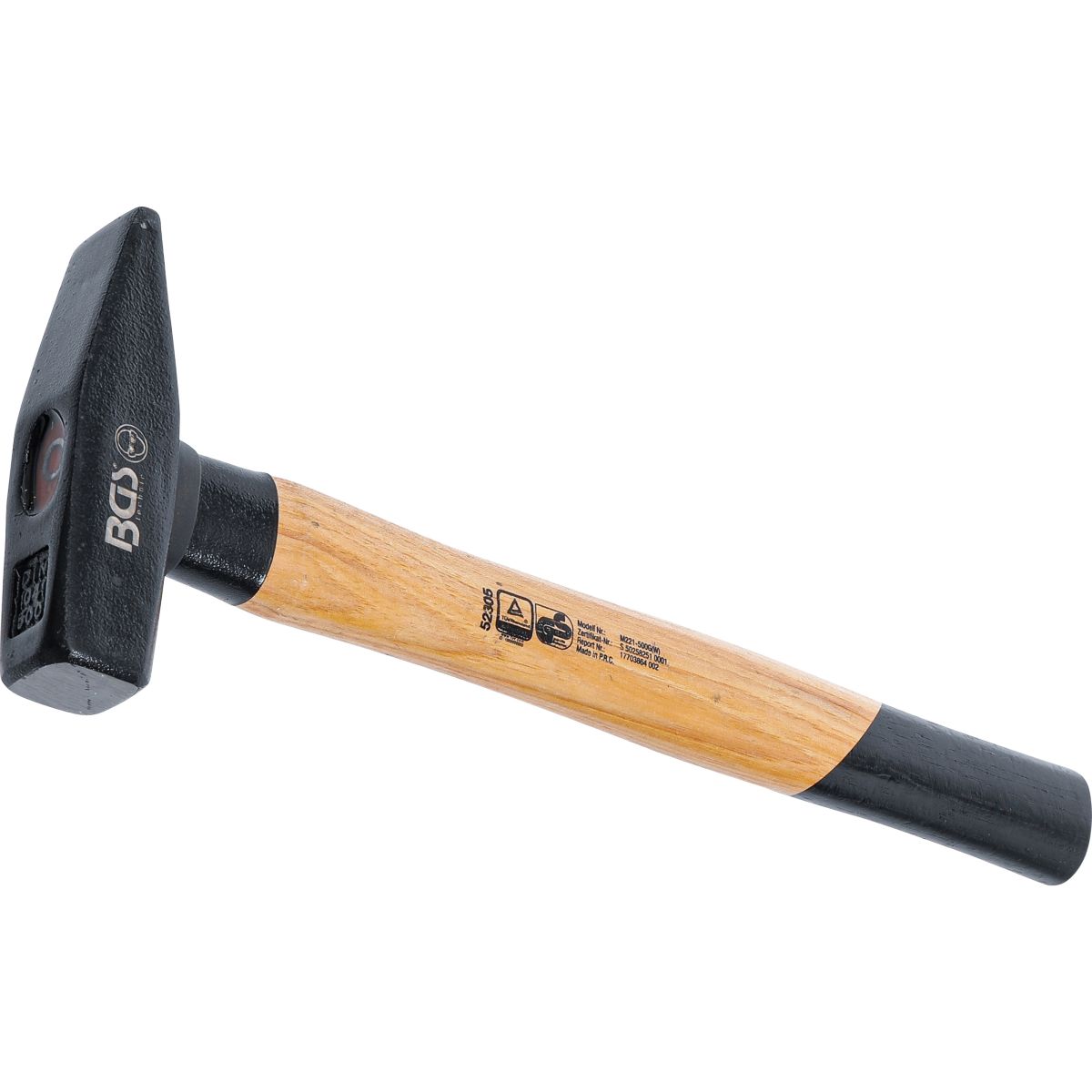 Schlosserhammer | Hickory-Stiel | DIN 1041 | 500 g