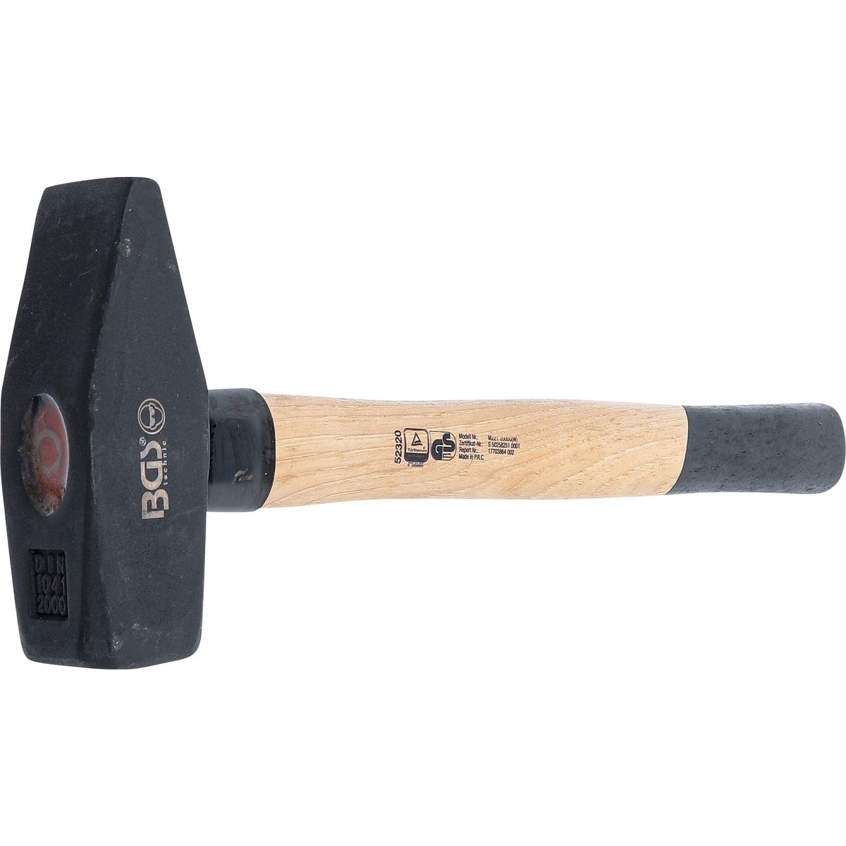 Schlosserhammer | Hickory-Stiel | DIN 1041 | 2000 g