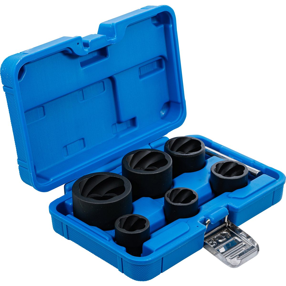 Twist Socket Set (Spiral Profile) / Screw Extractor | 12.5 mm (1/2") + 20 mm (3/4") Drive | 22 - 41 mm | 6 pcs.