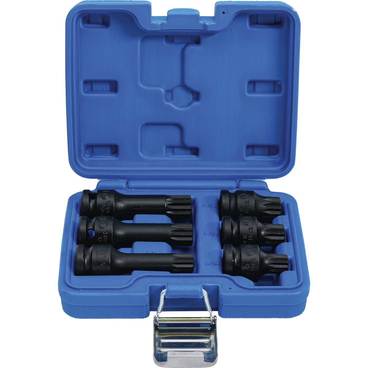 Impact Bit Socket Set | 12.5 mm (1/2") Drive | Spline (for XZN) M14 - M18 | 6 pcs.