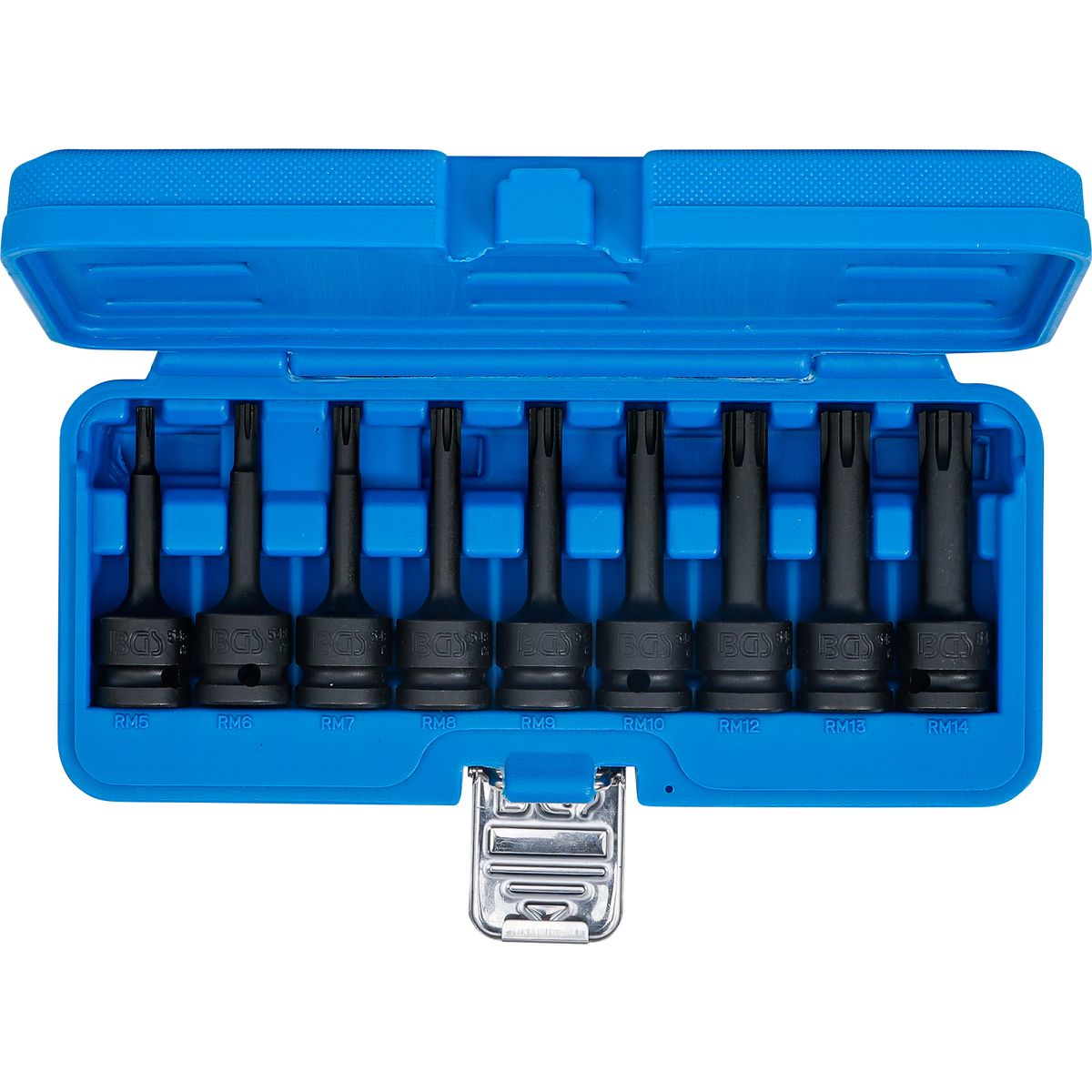 Impact Bit Socket Set | 12.5 mm (1/2") Drive | Spline (for Ribe) M5 - M14 | 9 pcs.