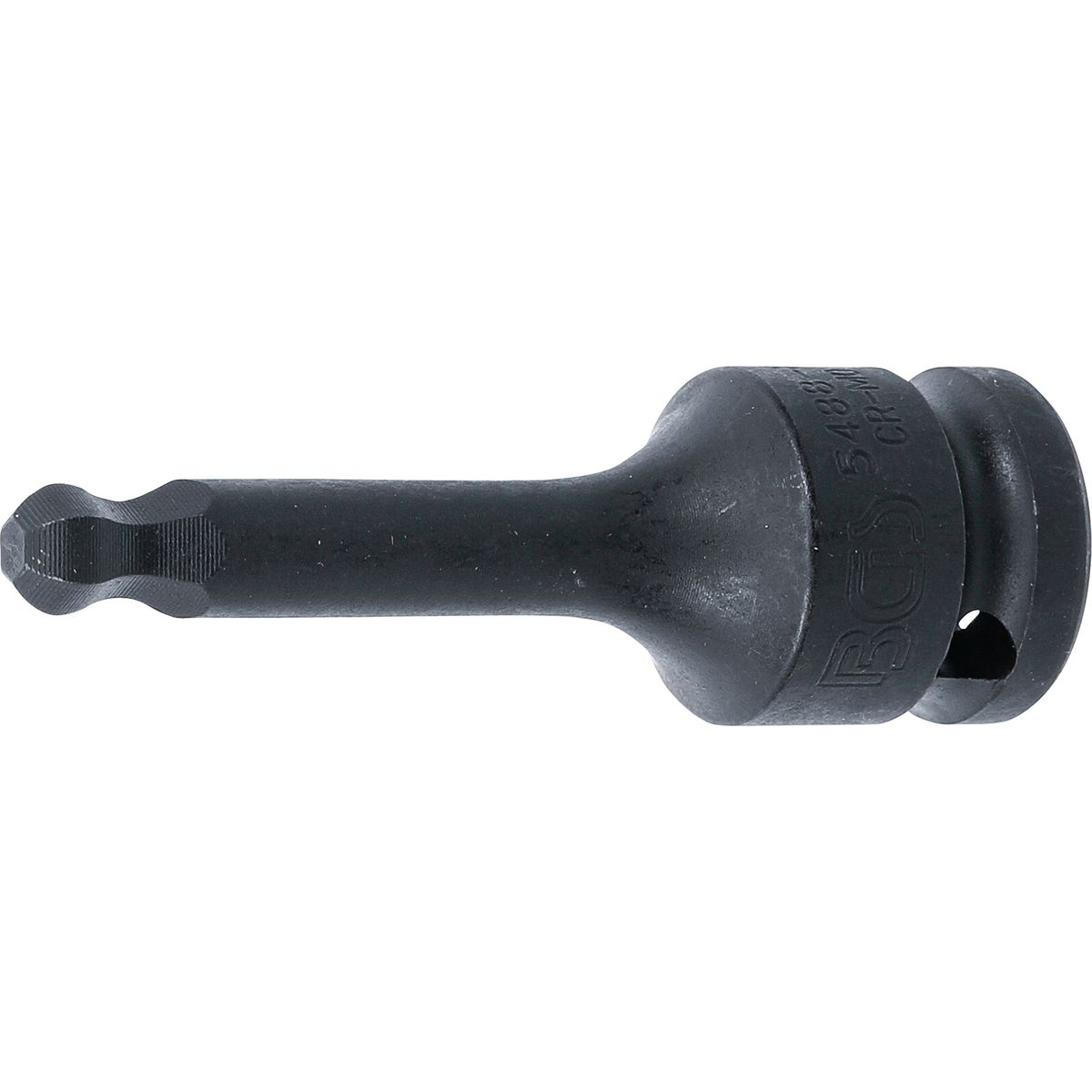 Impact Bit Socket | length 75 mm | 12.5 mm (1/2") Drive | internal Hexagon with Ball Head 8 mm