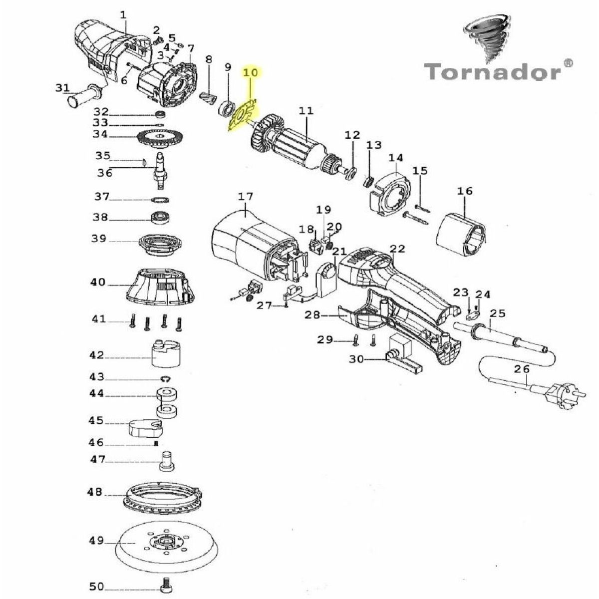 (10) bearing cover