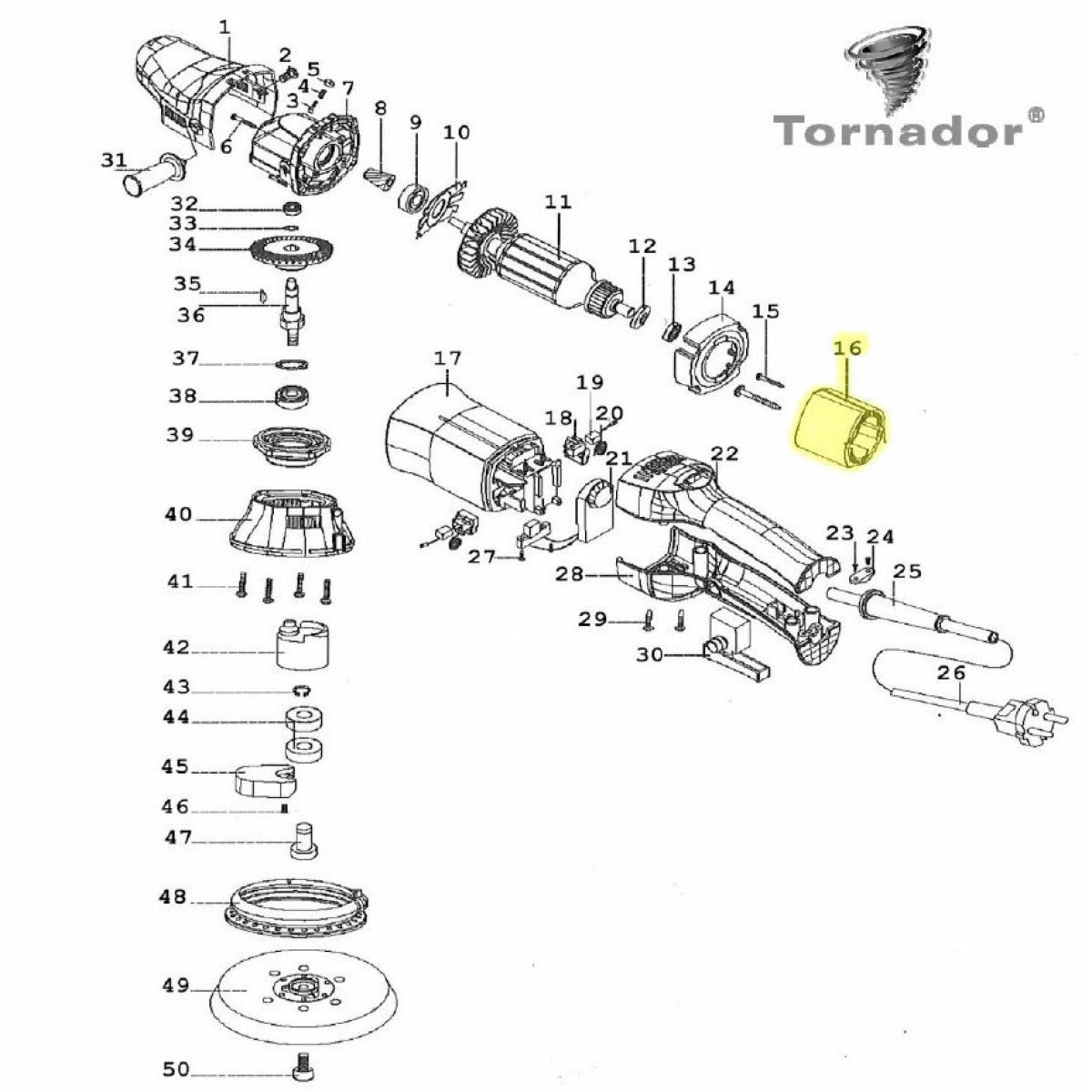 (16) stator