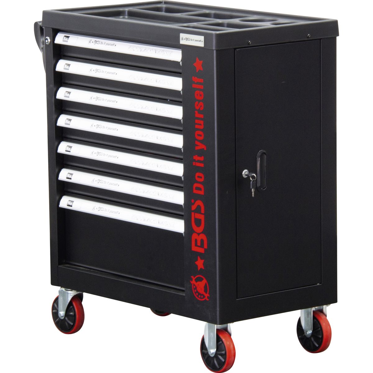 Workshop Trolley | 7 Drawers | 1 Side Door | empty