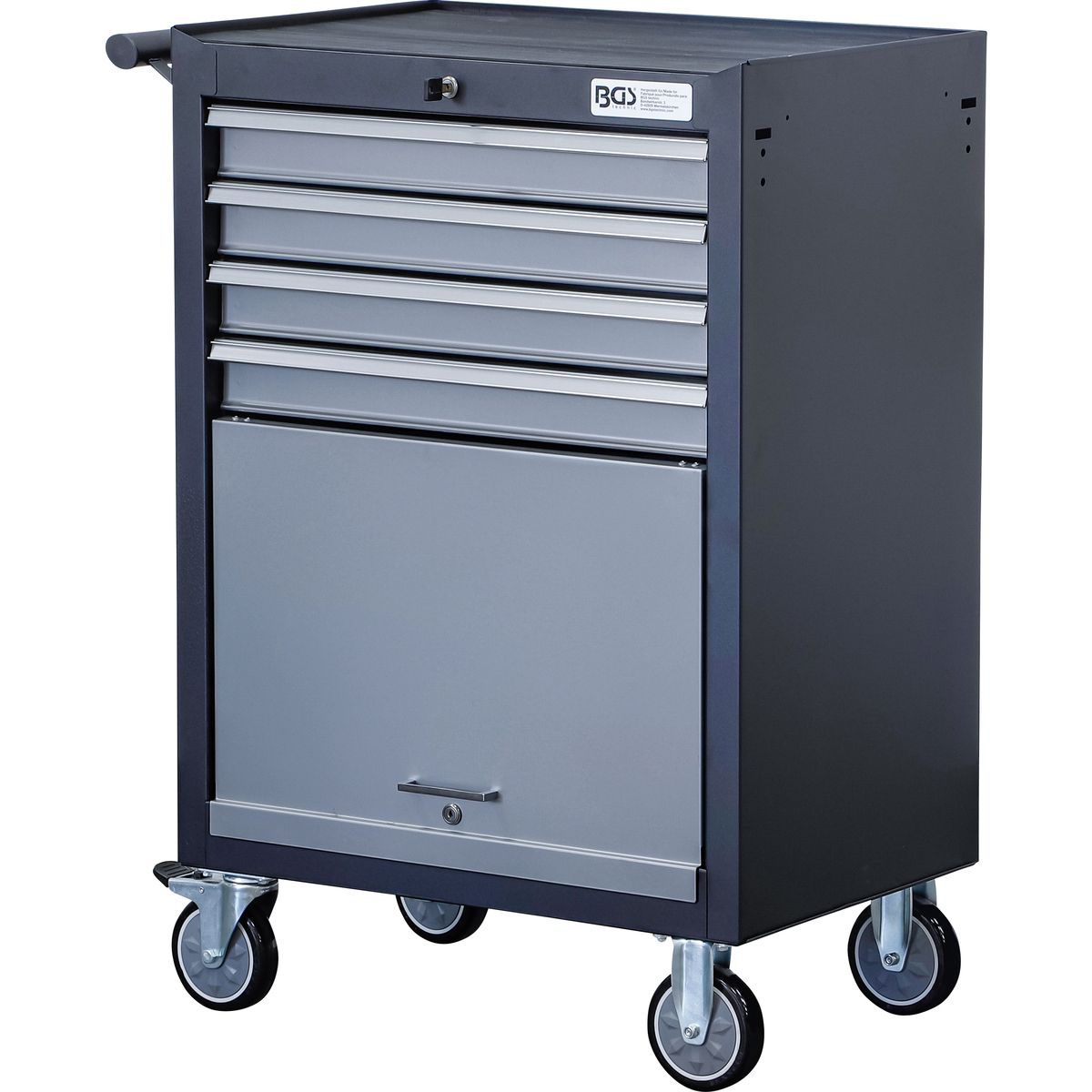 Workshop Trolley | 4 Drawers, 1 folding Compartment | empty