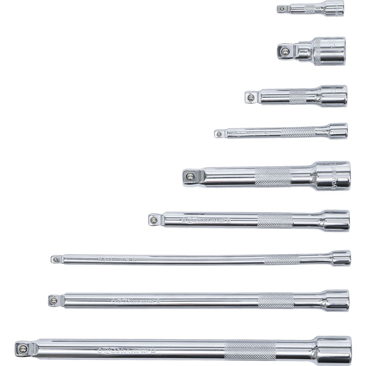 "Wobble" Extension Bar Set | 6.3 mm (1/4") / 10 mm (3/8") / 12.5 mm (1/2") | 9 pcs.