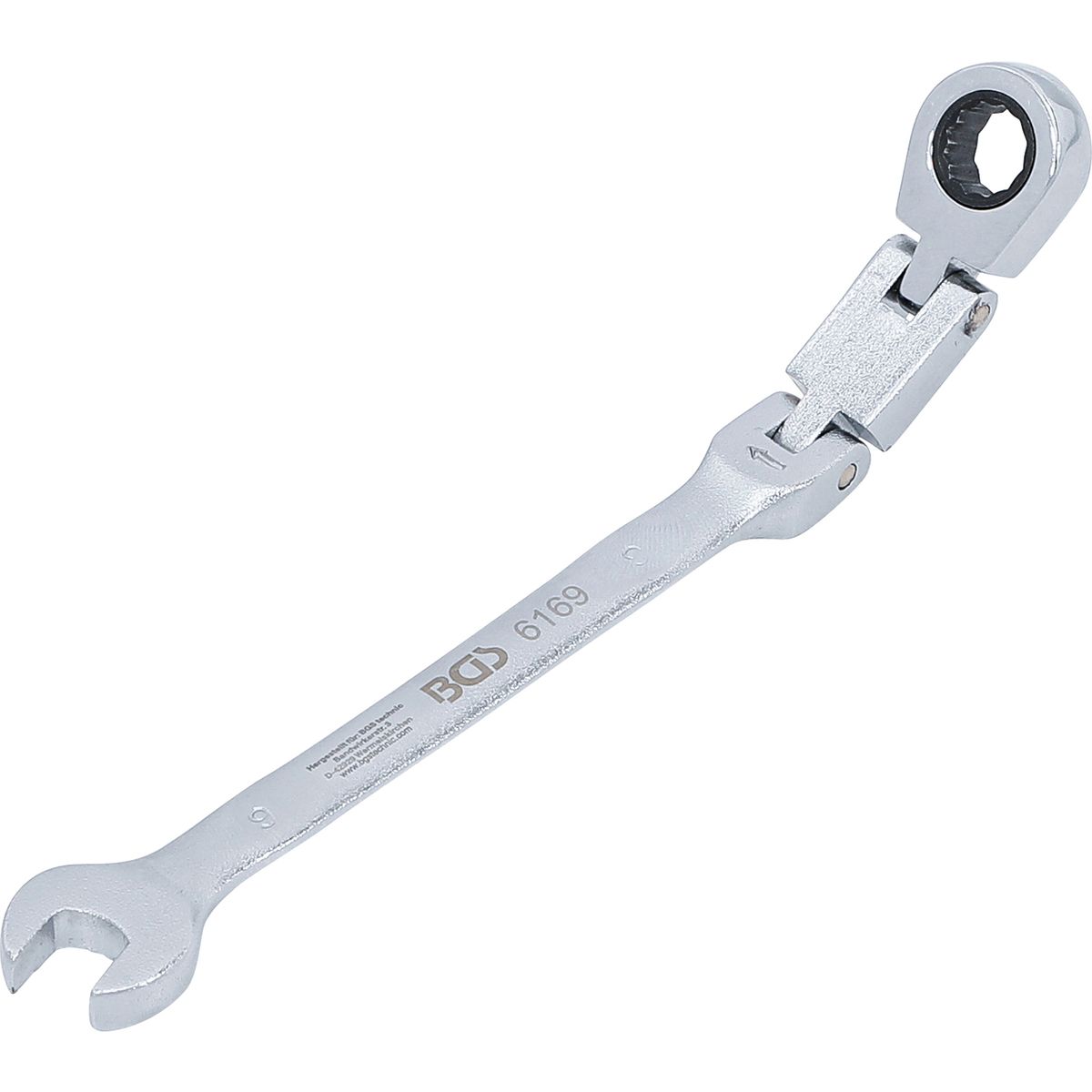Double-Joint Ratchet Combination Wrench | adjustable | 9 mm