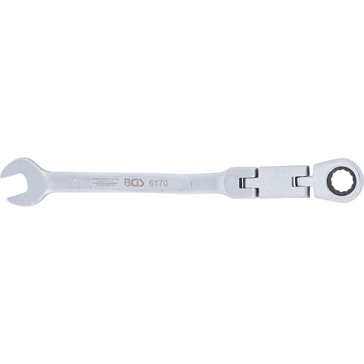 Double-Joint Ratchet Combination Wrench | adjustable | 10 mm