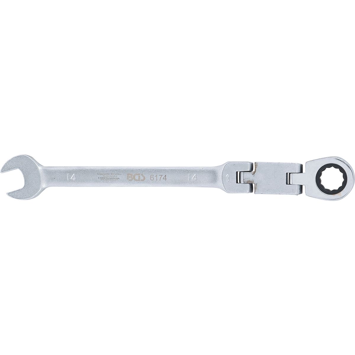 Double-Joint Ratchet Combination Wrench | adjustable | 14 mm