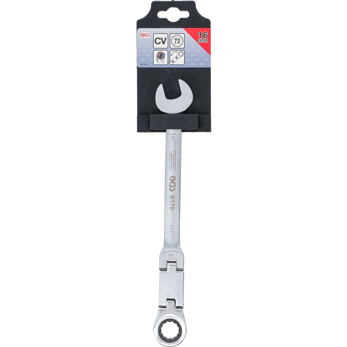 Double-Joint Ratchet Combination Wrench | adjustable | 16 mm