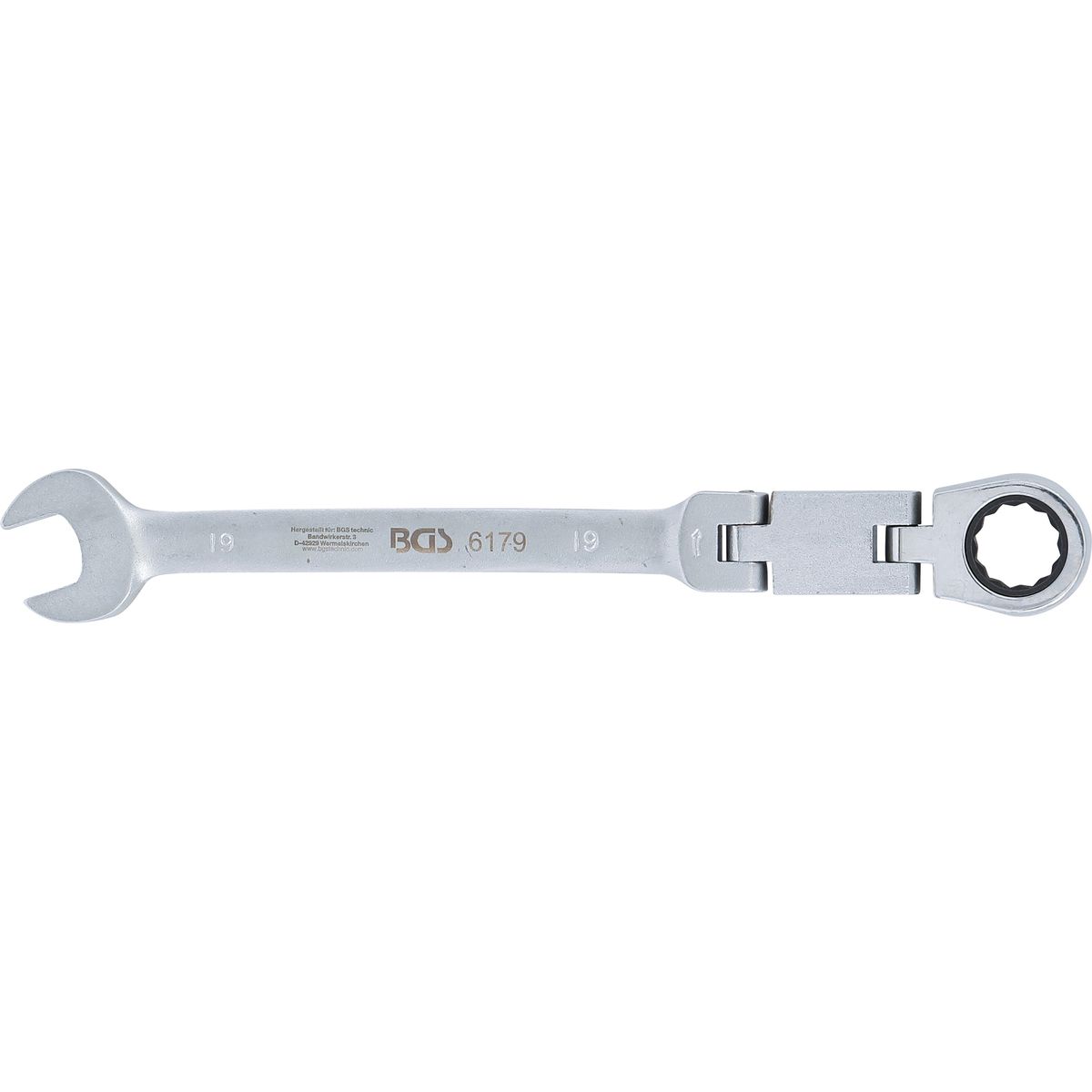 Double-Joint Ratchet Combination Wrench | adjustable | 19 mm