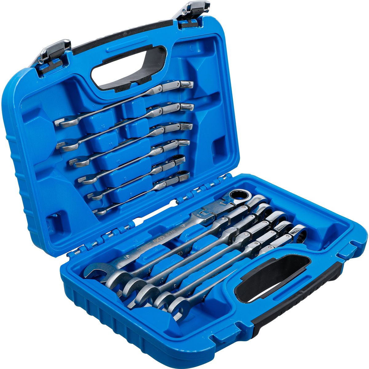 Double-Joint Ratchet Combination Wrench Set | adjustable | 8 - 19 mm | 12 pcs.