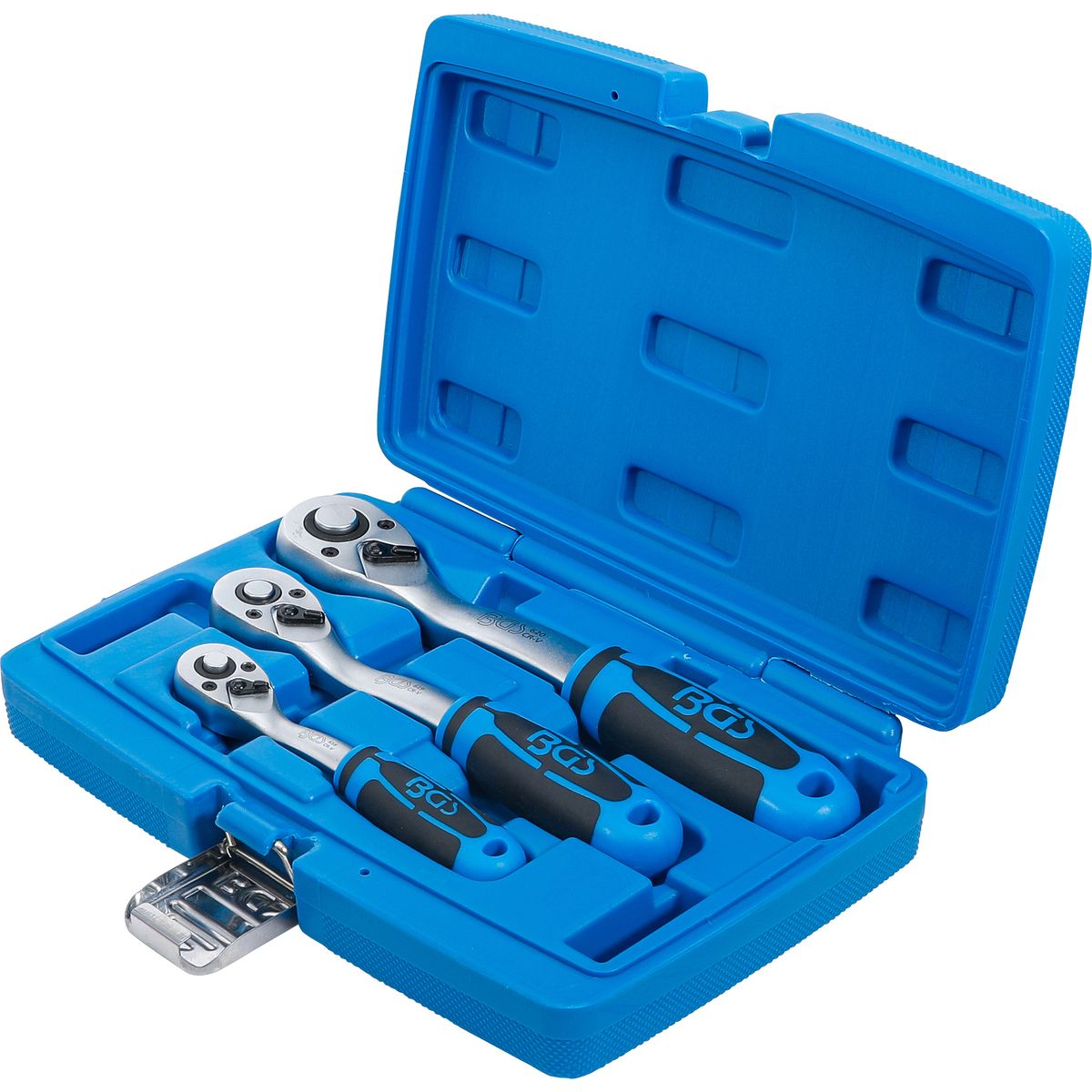 Reversible Ratchet Set | Fine Tooth | 6.3 mm (1/4") - 10 mm (3/8") - 12.5 mm (1/2") | 3 pcs.