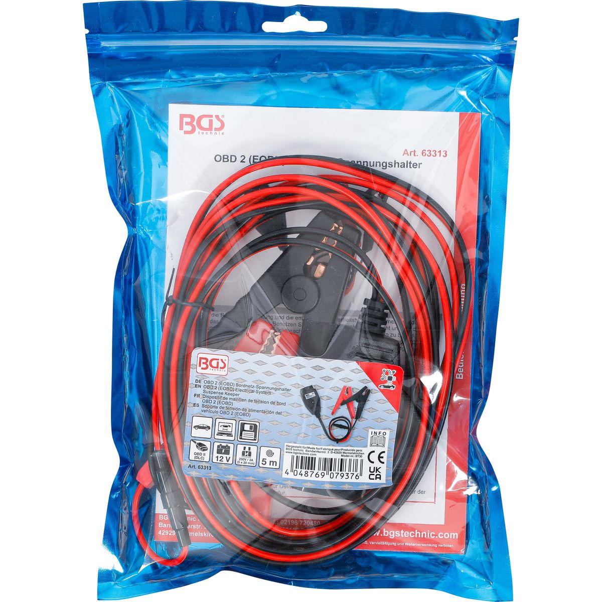 OBD 2 (EOBD) Bordnetz-Spannungshalter | 5 m