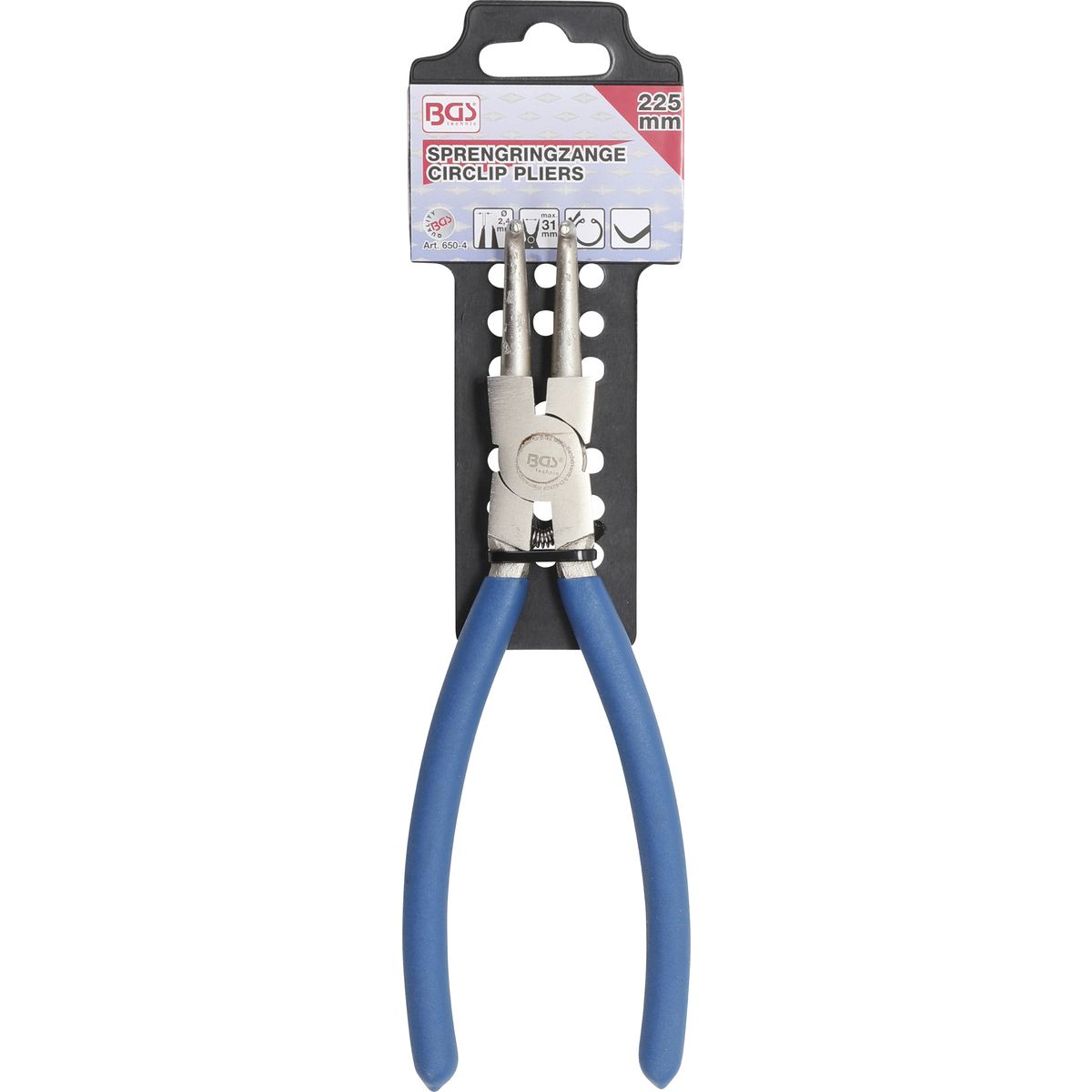 Circlip Pliers | angled | for inside Circlips | 225 mm