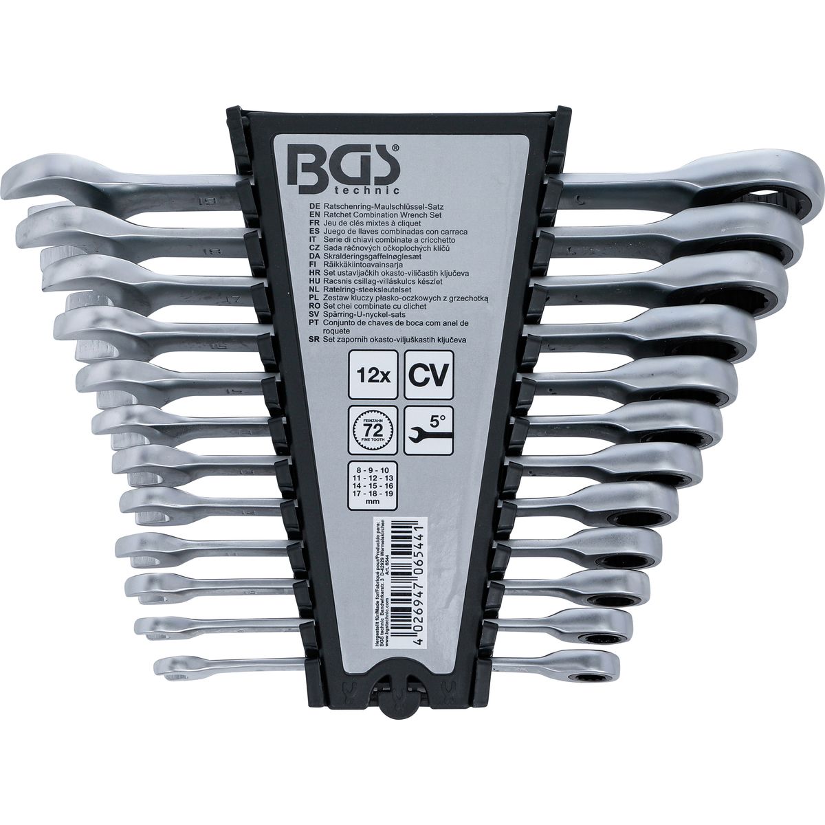 Ratchet Combination Wrench Set | 8 - 19 mm | 12 pcs.