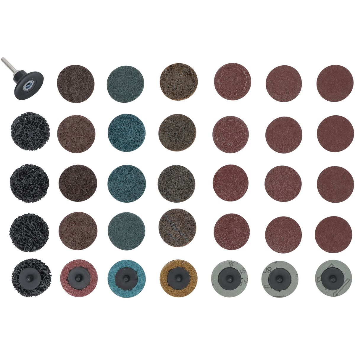 Jeu de disques/plateaux abrasifs | Ø 50 mm | 35 pièces