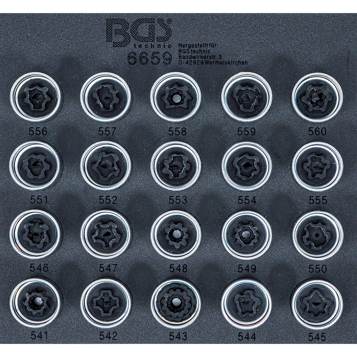 Tool Tray 1/6: Rim Lock Socket Set for VAG | 20 pcs.