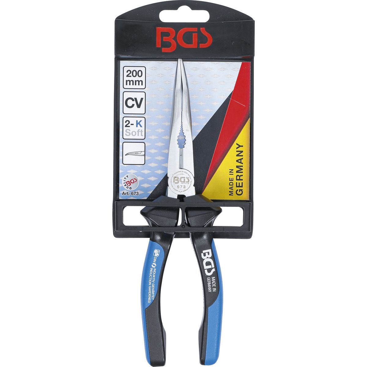 Bent Nose Pliers | with Cutting Edge | 200 mm