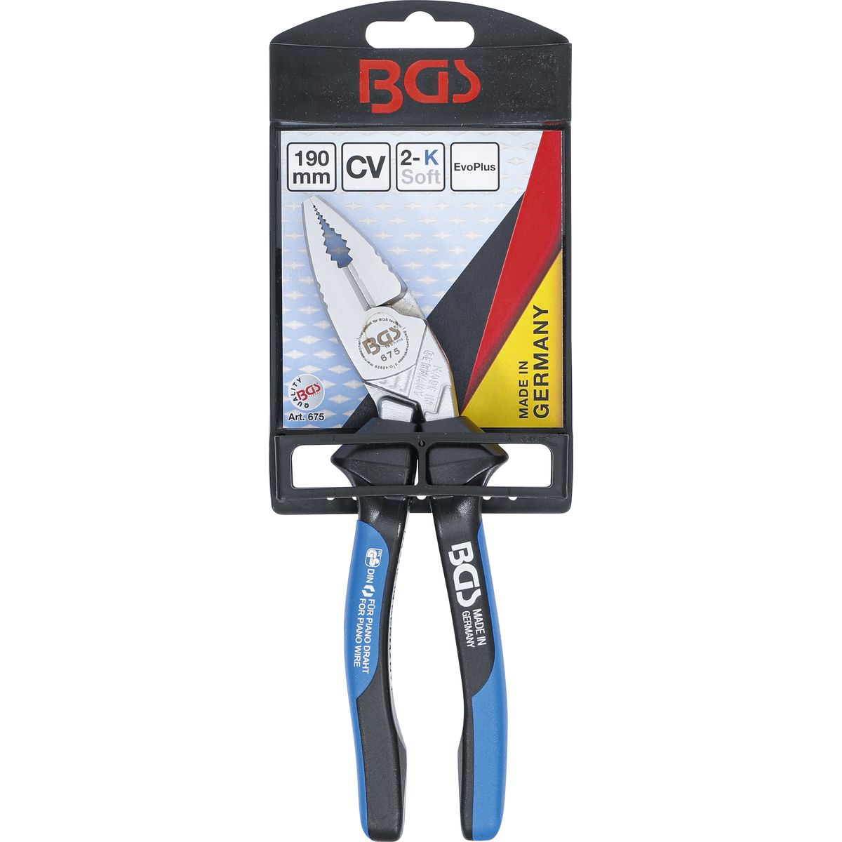 Heavy Duty Combination Pliers | with cutting Edge | Evo Plus | 190 mm