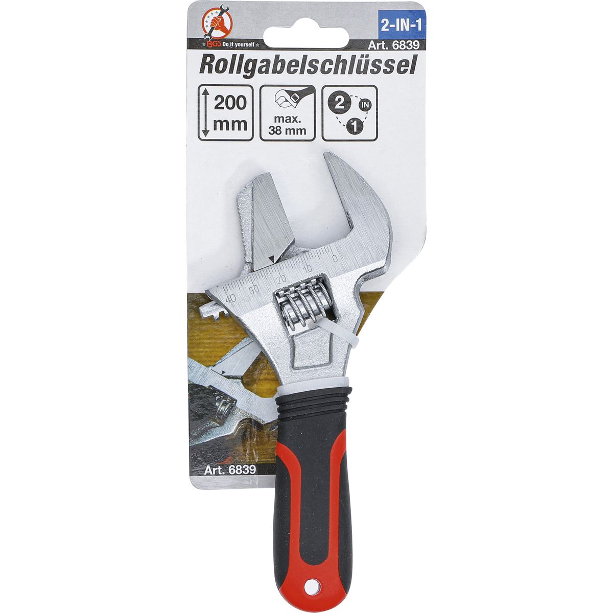 Adjustable Wrench with soft Rubber Handle | max. 38 mm