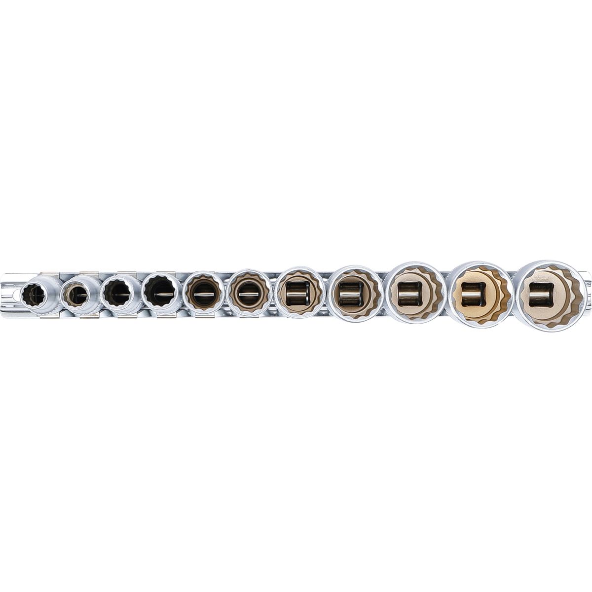 Socket Set, 12-point, deep | 10 mm (3/8") Drive | Inch Sizes | 11 pcs.